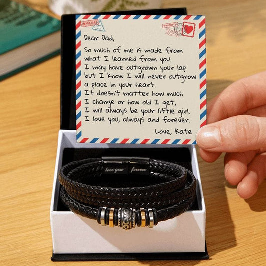Jewelry Dear Dad | From Daughter | Always Be Your Little Girl | Premium Bracelet