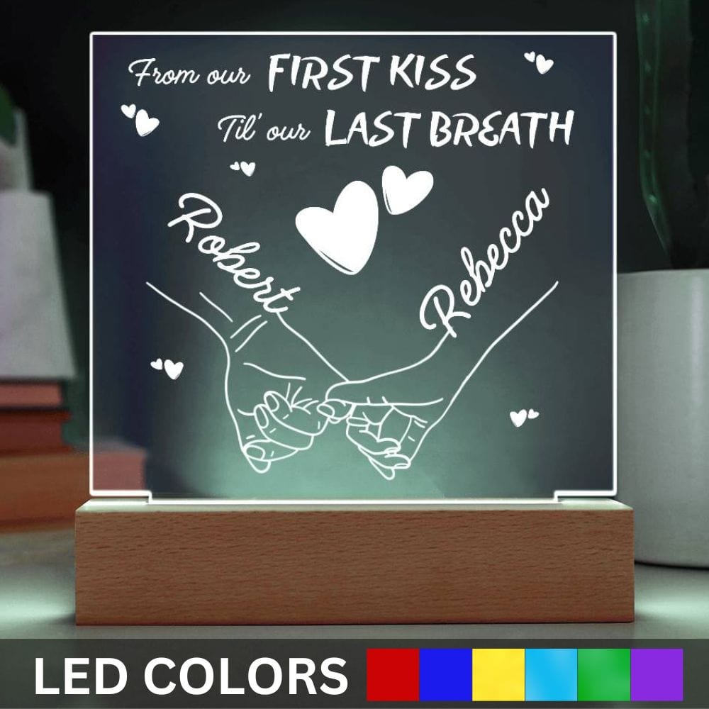 Jewelry From Our First Kiss - Til Our Last Breath - Personalized Night Lamp - AC51