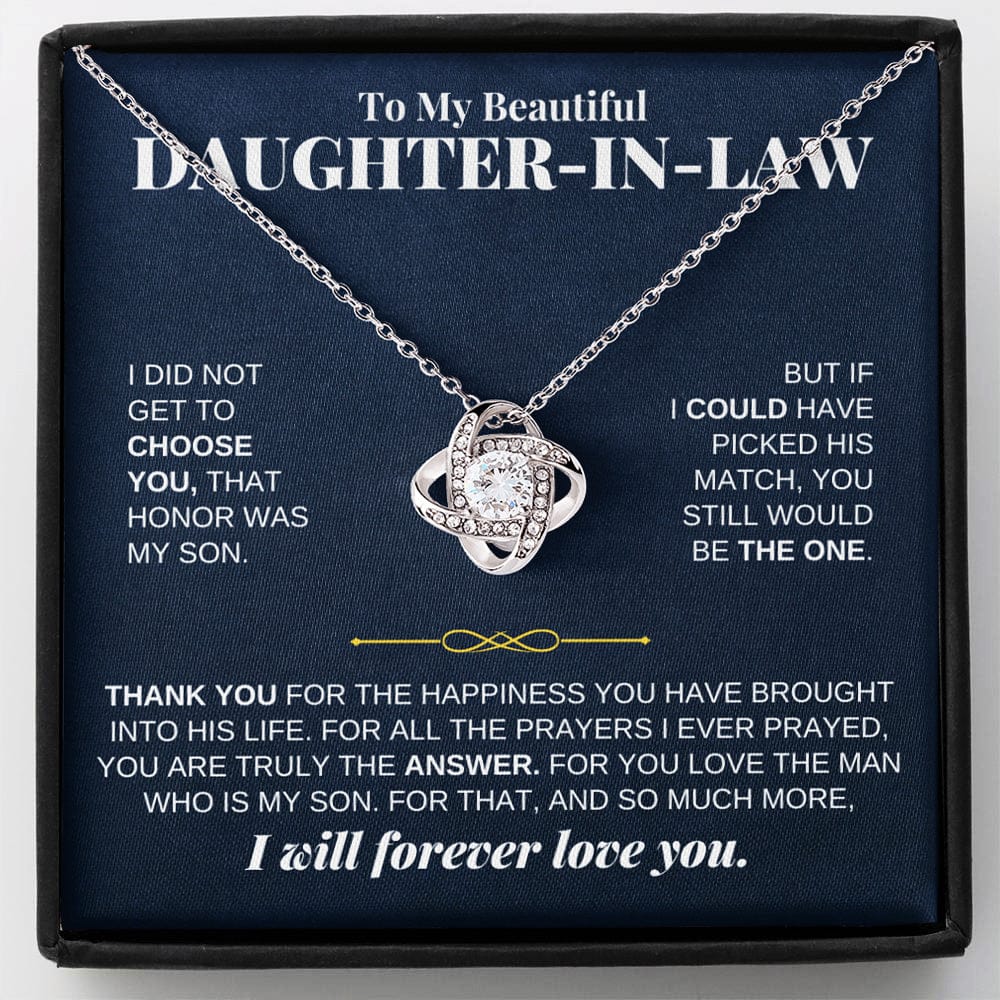 Jewelry Gift for Daughter-in-law - Love Knot Necklace Gift Set - SS232