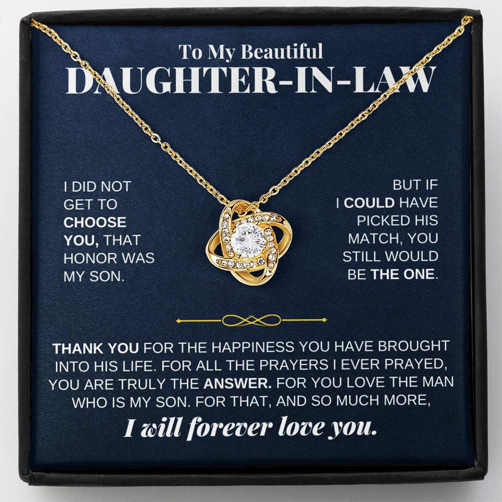 Jewelry Gift for Daughter-in-law - Love Knot Necklace Gift Set - SS232