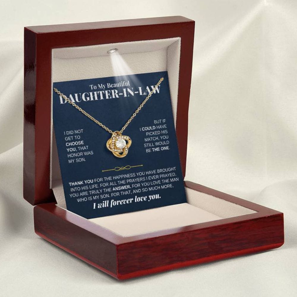 Jewelry Gift for Daughter-in-law - Love Knot Necklace Gift Set - SS232