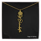 Jewelry Personalized Name - Birth Flower - Custom Made Necklace