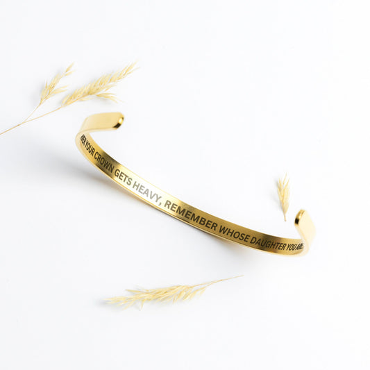Jewelry "Remember Whose Daughter You Are" - Cuff Bracelet
