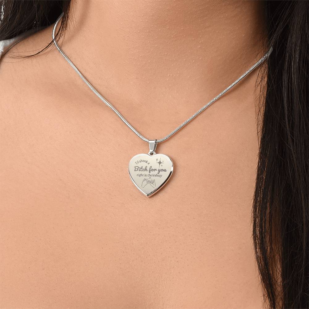 Jewelry Soulsister | Bestie | BFF | Bestfriend | Engraved Premium Heart Necklace - BST01
