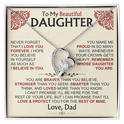 Jewelry To My Beautiful Daughter - Dad - Forever Love Gift Set - SS490V2