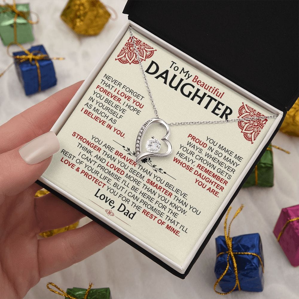 Jewelry To My Beautiful Daughter - Dad - Forever Love Gift Set - SS490V2
