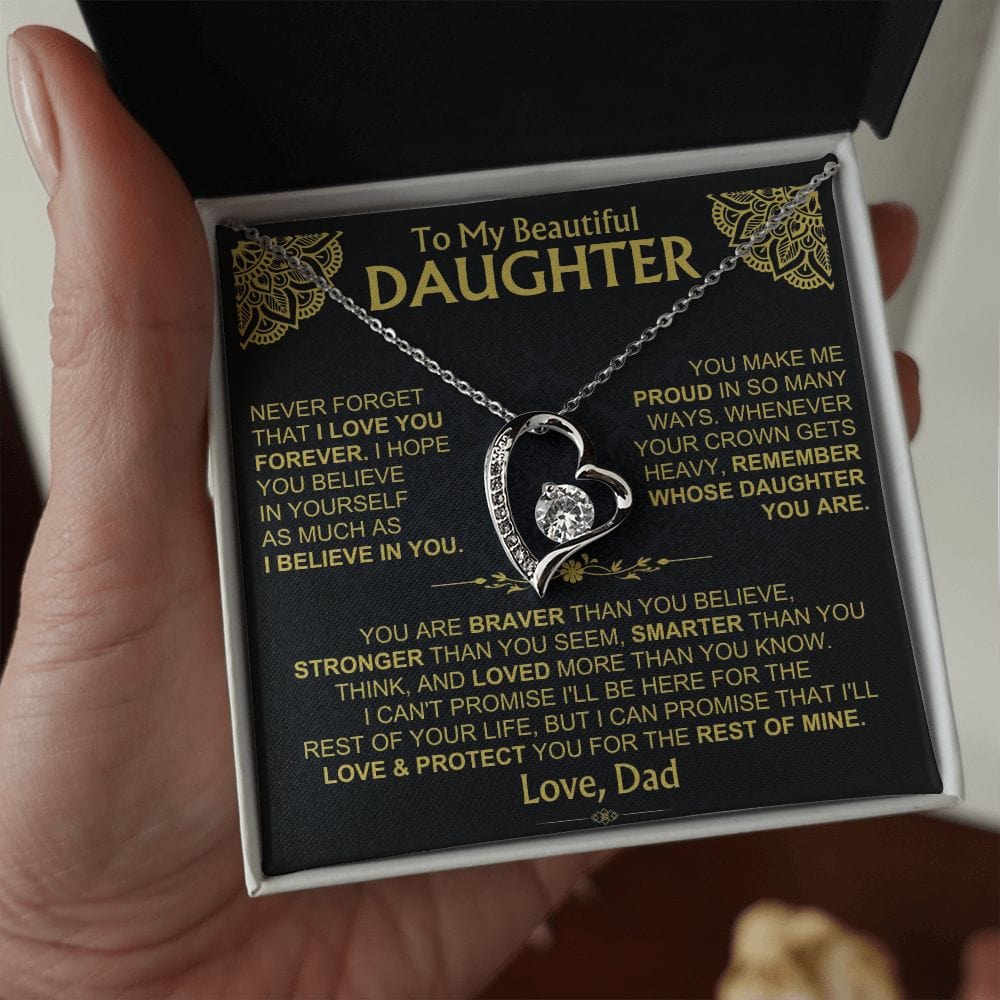 Jewelry To My Beautiful Daughter - Dad - Forever Love Gift Set - SS490V3