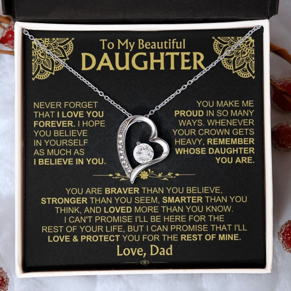 Jewelry To My Beautiful Daughter - Dad - Forever Love Gift Set - SS490V3