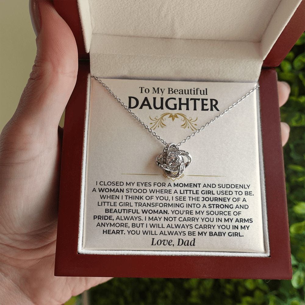 Jewelry To My Beautiful Daughter - Dad - Love Knot Gift Set - SS504D