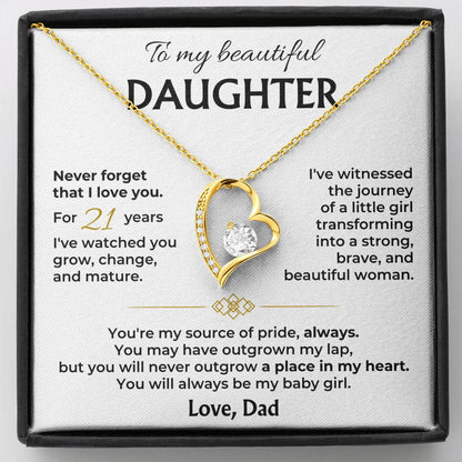 Jewelry To My Beautiful Daughter - Forever Love Necklace Gift Set - SS571