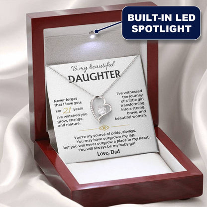 Jewelry To My Beautiful Daughter - Forever Love Necklace Gift Set - SS571