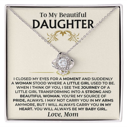 Jewelry To My Beautiful Daughter - Mom - Love Knot Gift Set - SS504