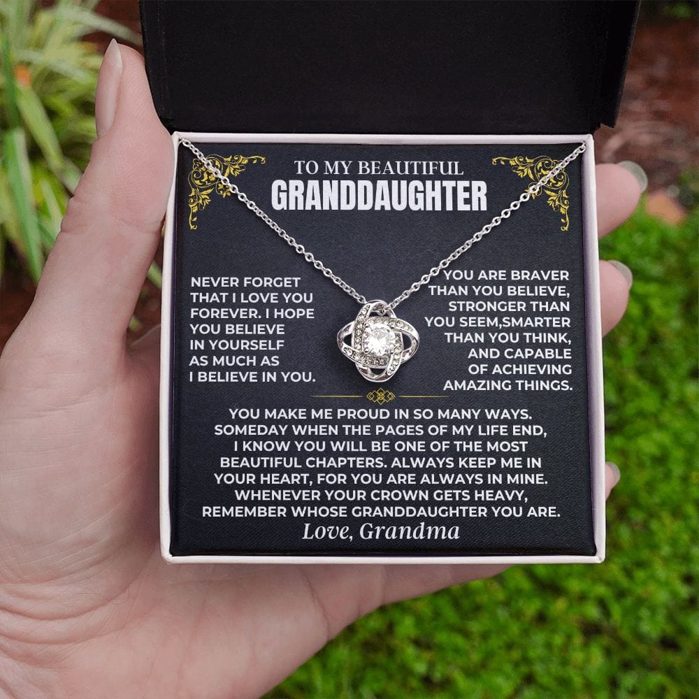 Jewelry To My Beautiful Granddaughter - Grandma - Love Knot Gift Set - SS496