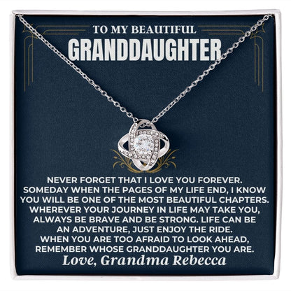 Jewelry To My Beautiful Granddaughter - Love Knot Gift Set - SS477V3