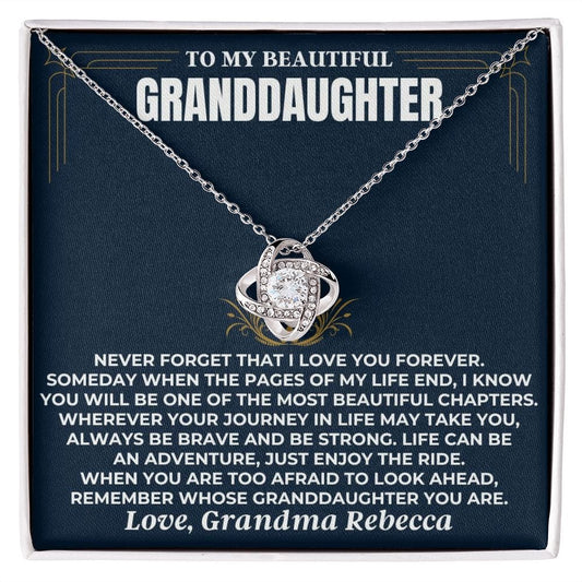 Jewelry To My Beautiful Granddaughter - Love Knot Gift Set - SS477V3