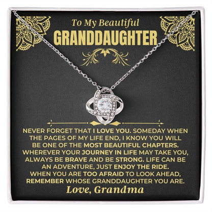 Jewelry To My Beautiful Granddaughter - Love Knot Gift Set - SS477V6