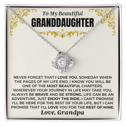 Jewelry To My Beautiful Granddaughter - Love Knot Gift Set - SS481GP