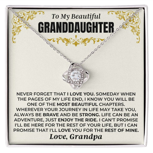Jewelry To My Beautiful Granddaughter - Love Knot Gift Set - SS481GP