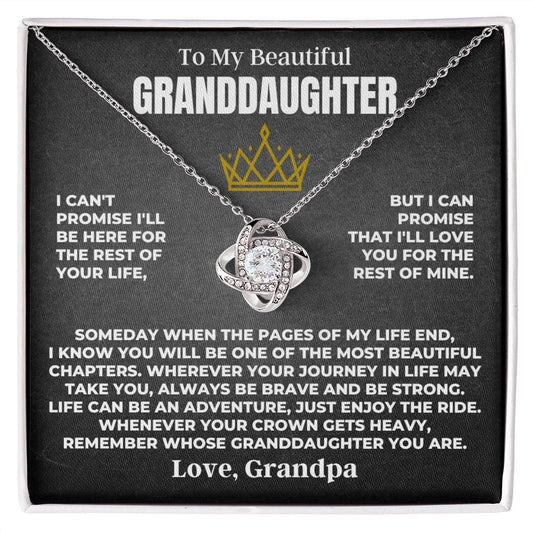 Jewelry To My Beautiful Granddaughter - Love Knot Gift Set - SS512