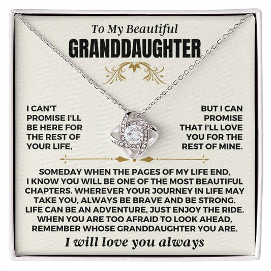 Jewelry To My Beautiful Granddaughter - Love Knot Gift Set - SS549