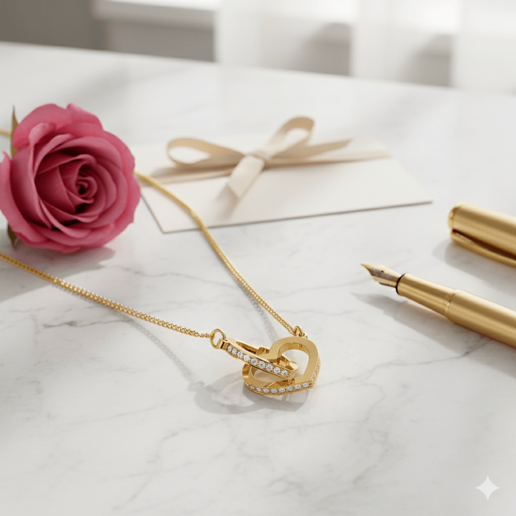 Jewelry To My Beautiful Niece - Custom Name - Forever Linked Hearts Necklace - Gift Set - SS614