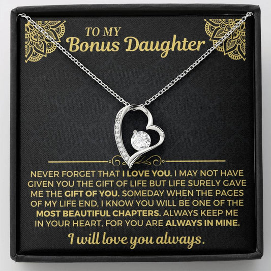 Jewelry To My Bonus Daughter - Never Forget That I Love You - Gift Set - SS558P