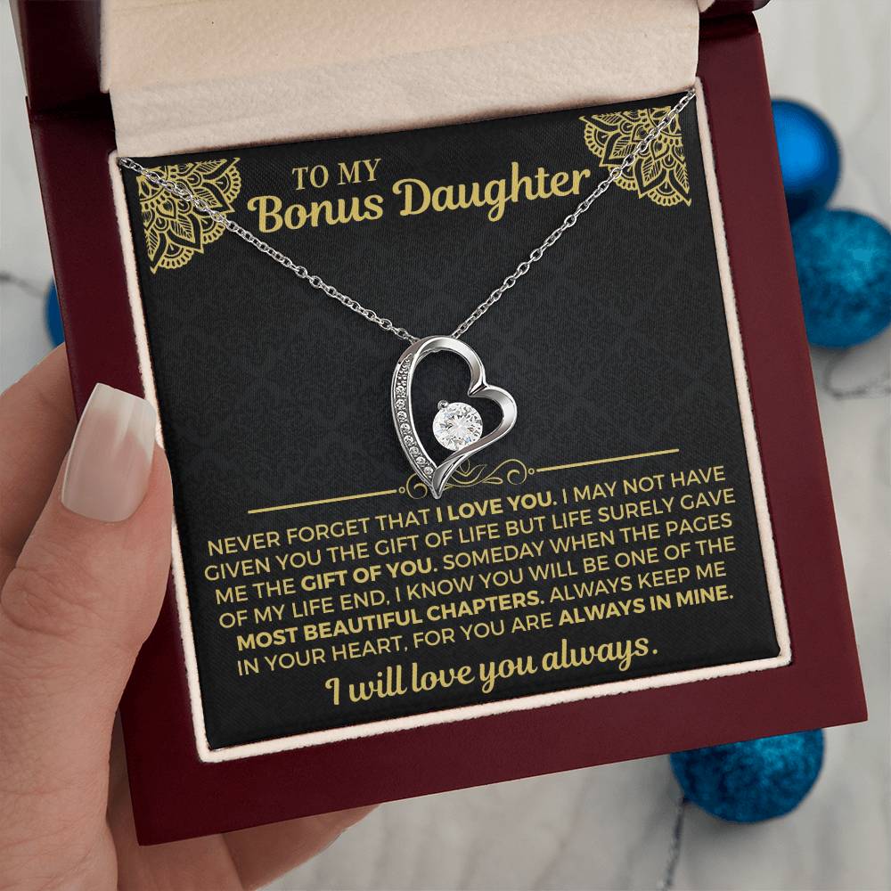 Jewelry To My Bonus Daughter - Never Forget That I Love You - Gift Set - SS558P