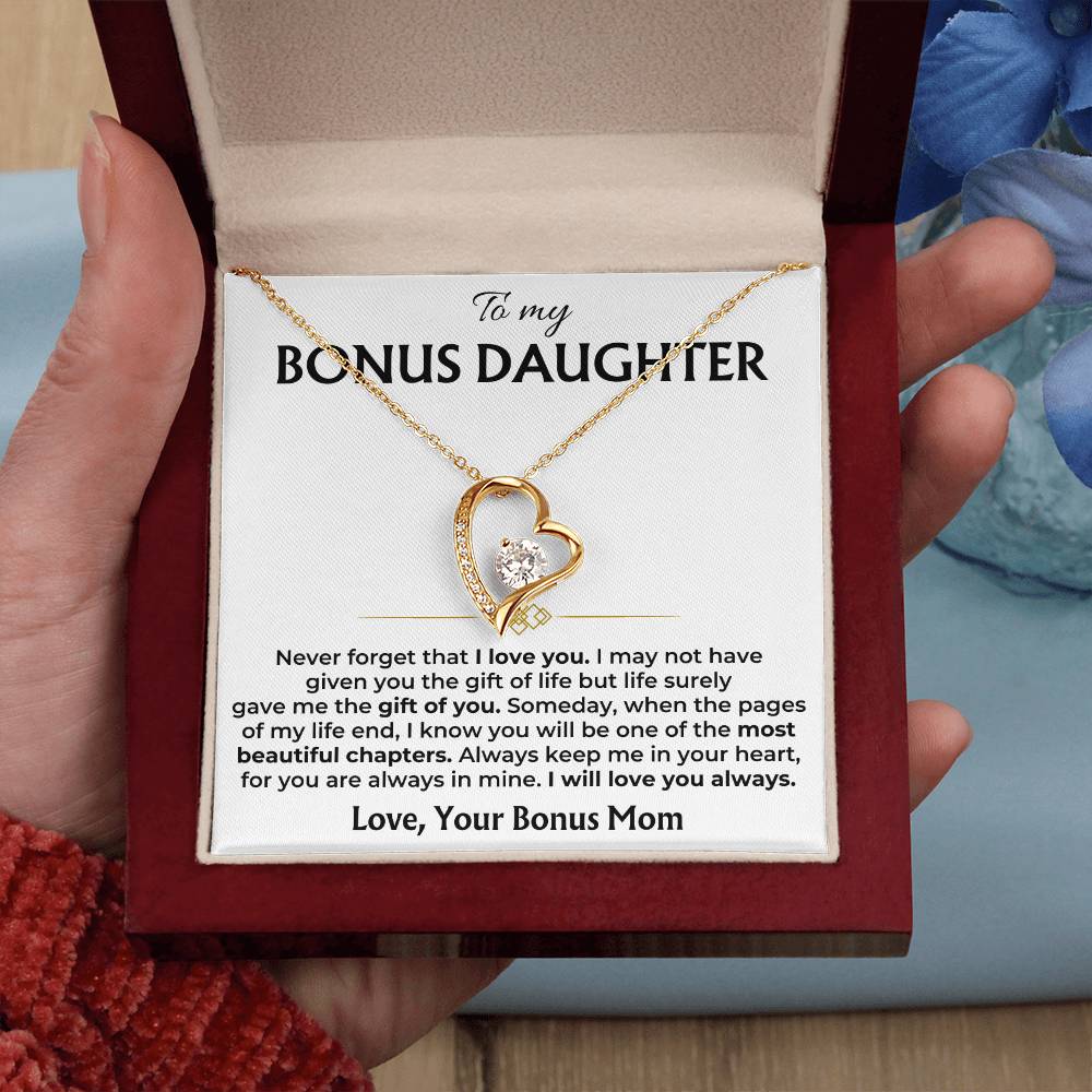 Jewelry To My Bonus Daughter - Personalized Forever Love Gift Set - SS558V2