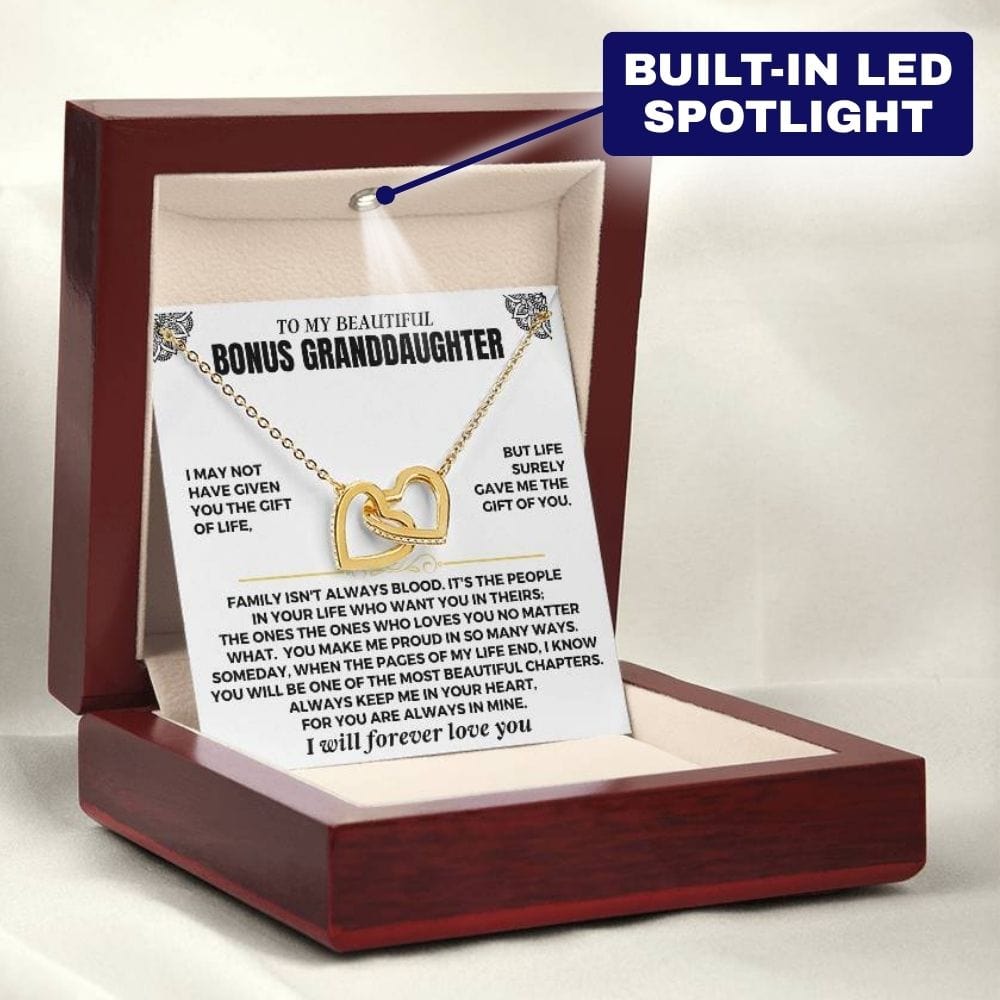 Jewelry To My Bonus Granddaughter - Forever Linked Hearts - Gift Set - SS613