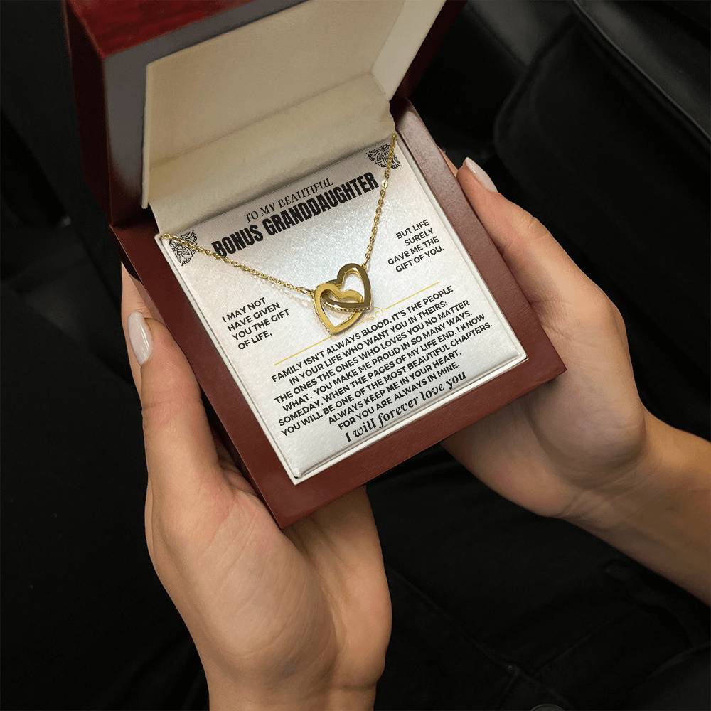 Jewelry To My Bonus Granddaughter - Forever Linked Hearts - Gift Set - SS613
