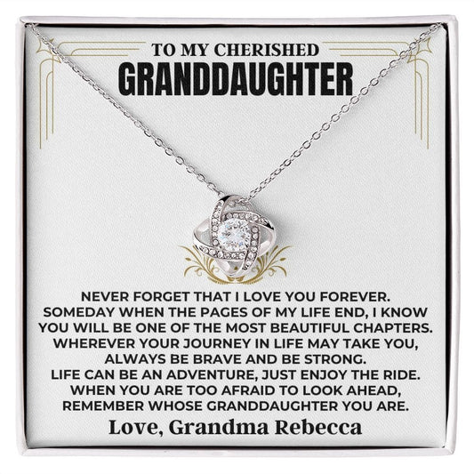 Jewelry To My Cherished Granddaughter - Love Knot Gift Set - SS477V4
