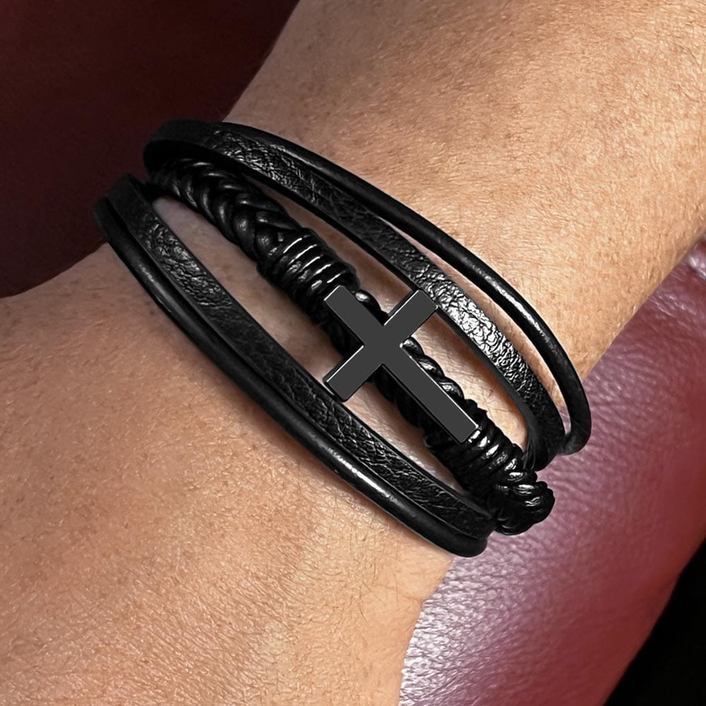 Jewelry To My Dad - I Love & Appreciate You - Cross Braided Bracelet - Gift Set - SS618