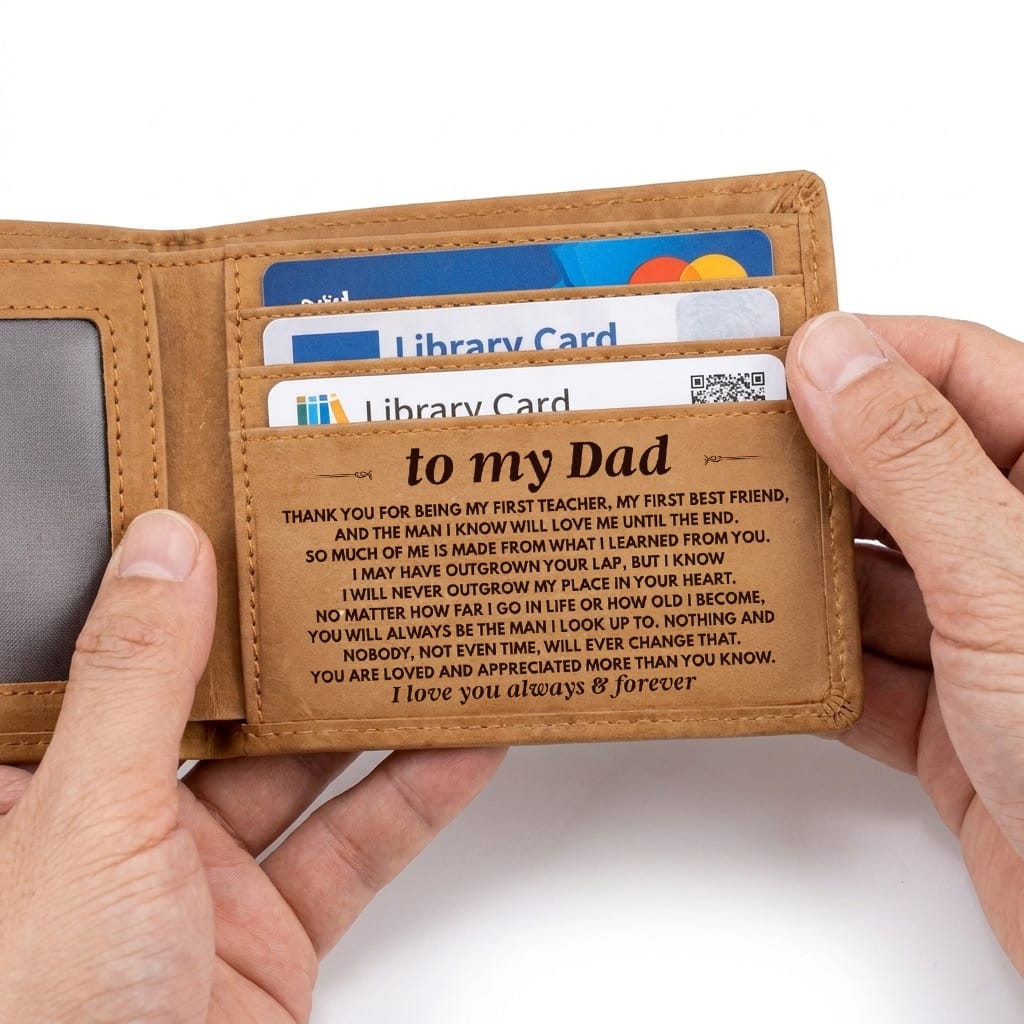 Jewelry To My Dad - You Are Loved & Appreciated - Engraved Premium Bi-fold Leather Wallet Gift - SS627