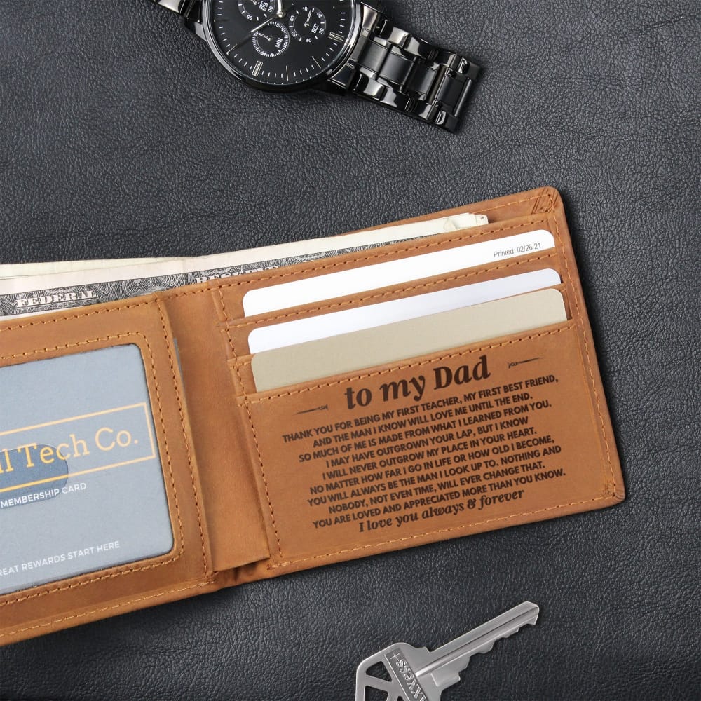 Jewelry To My Dad - You Are Loved & Appreciated - Engraved Premium Bi-fold Leather Wallet Gift - SS627