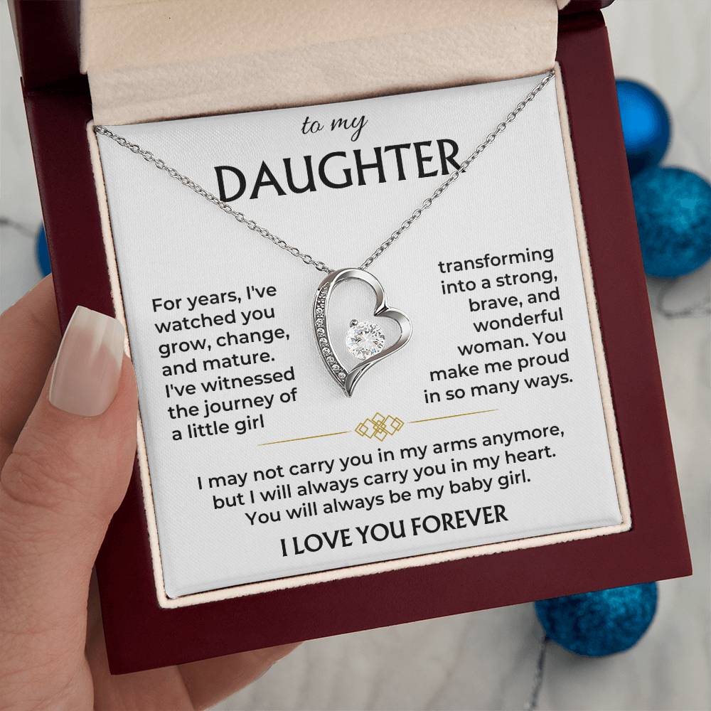 Jewelry To My Daughter - Always Be My Baby Girl - Necklace Gift Set - SS565