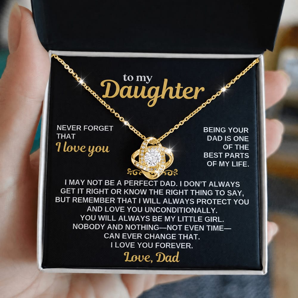 Jewelry To My Daughter - Being Your Dad - Love Knot Necklace Gift Set - SS632