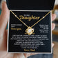 Jewelry To My Daughter - Being Your Dad - Love Knot Necklace Gift Set - SS632
