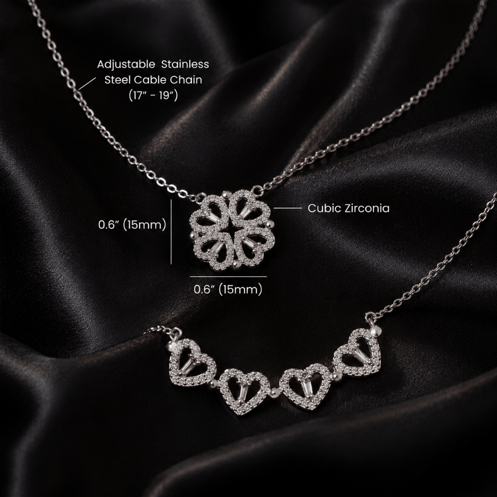 Jewelry To My Daughter - Being Your Dad - Magnetic Hearts Necklace Gift Set - SS619