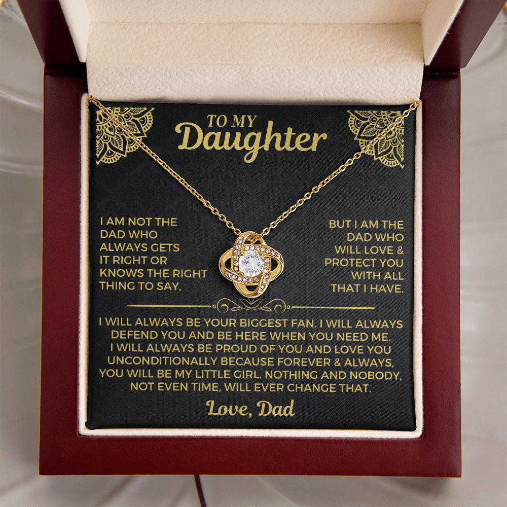 Jewelry To My Daughter - Divorce/Weekend Dad - Love Knot Gift Set - SS559
