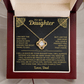 Jewelry To My Daughter - Divorce/Weekend Dad - Love Knot Gift Set - SS559