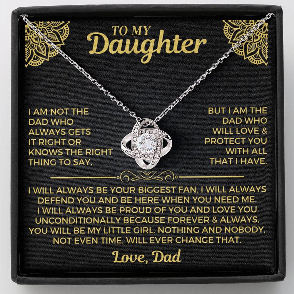 Jewelry To My Daughter - Divorce/Weekend Dad - Love Knot Gift Set - SS559