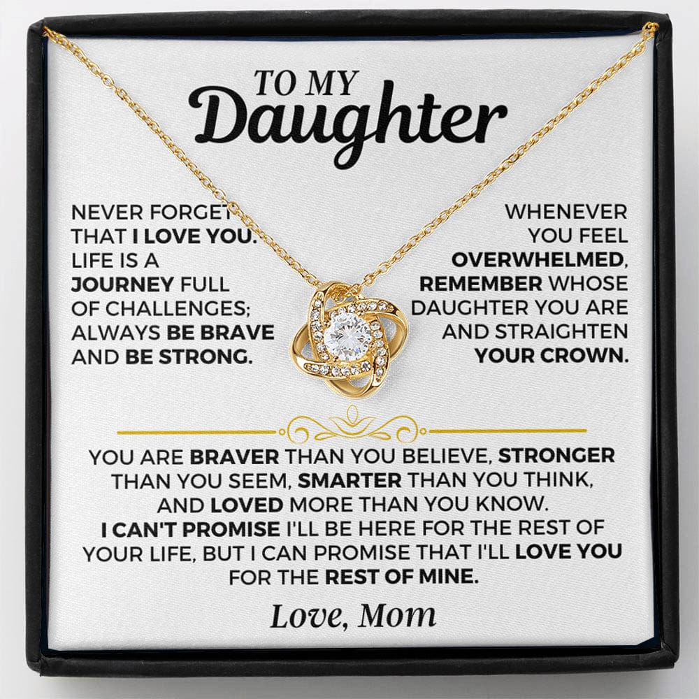 Jewelry To My Daughter - From Mom - Love Knot Necklace Gift Set - SS557