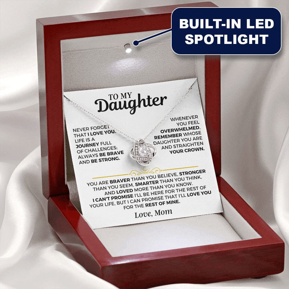 Jewelry To My Daughter - From Mom - Love Knot Necklace Gift Set - SS557