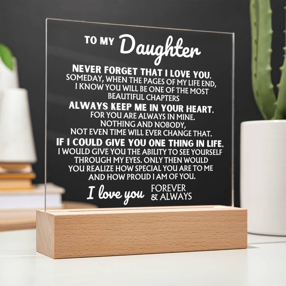 Jewelry To My Daughter - "I Love You Forever" - Acrylic Lamp ❤️ - AC44D