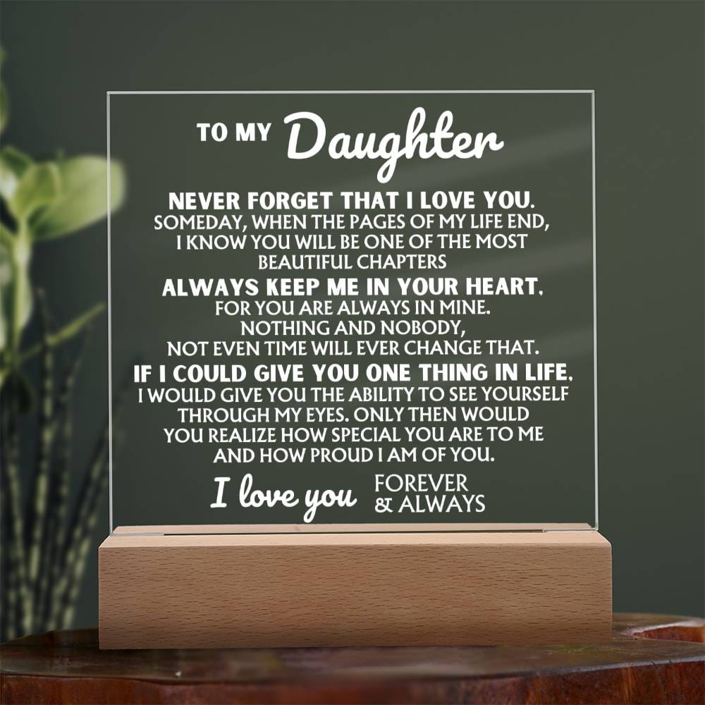 Jewelry To My Daughter - "I Love You Forever" - Acrylic Lamp ❤️ - AC44D