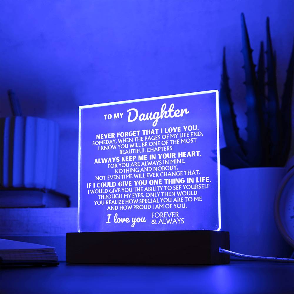 Jewelry To My Daughter - "I Love You Forever" - Acrylic Lamp ❤️ - AC44D