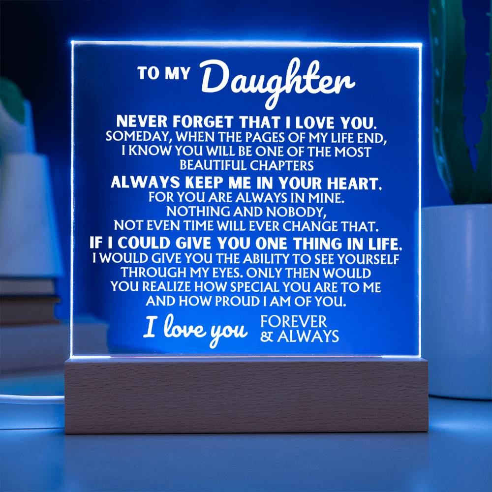 Jewelry To My Daughter - "I Love You Forever" - Acrylic Lamp ❤️ - AC44D