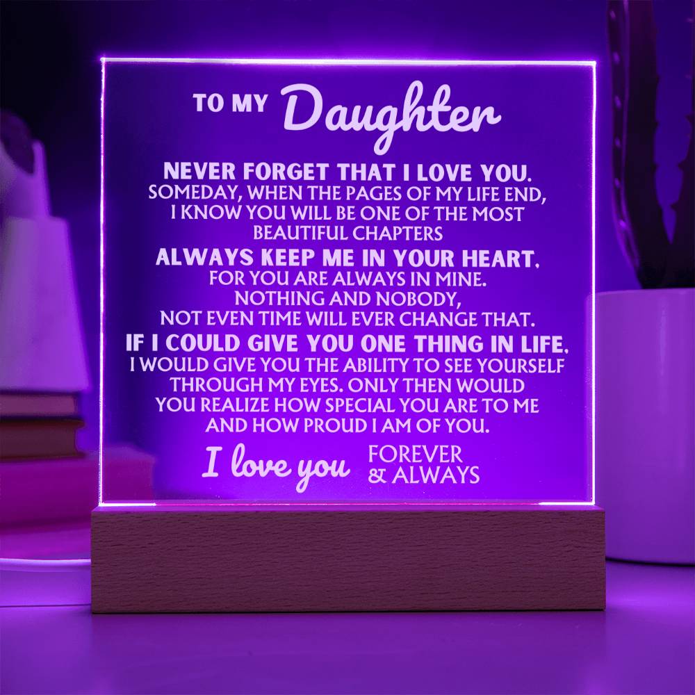 Jewelry To My Daughter - "I Love You Forever" - Acrylic Lamp ❤️ - AC44D