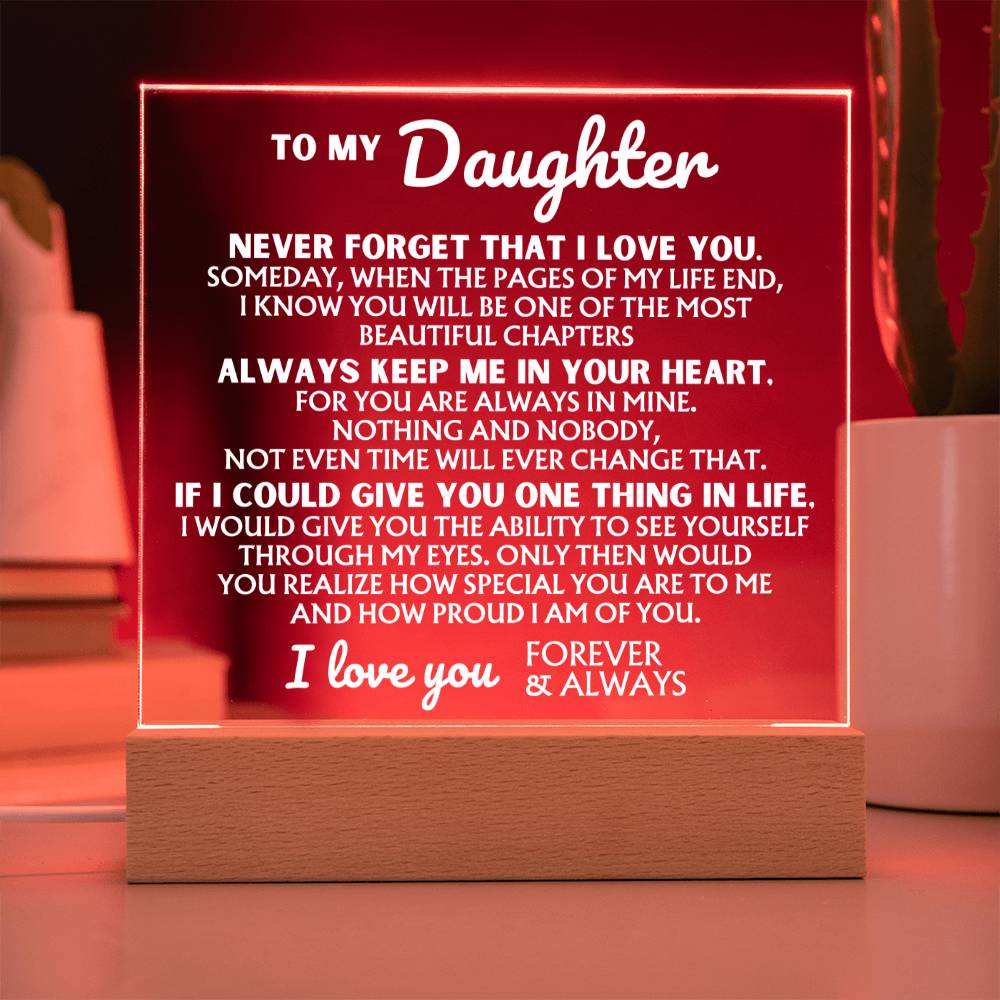 Jewelry To My Daughter - "I Love You Forever" - Acrylic Lamp ❤️ - AC44D