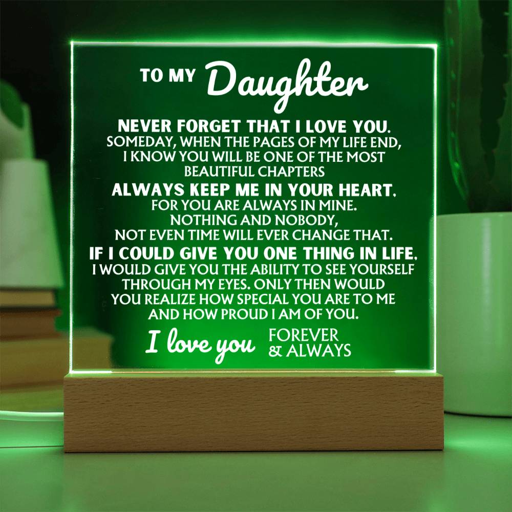 Jewelry To My Daughter - "I Love You Forever" - Acrylic Lamp ❤️ - AC44D